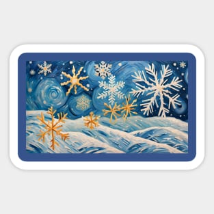 Snowflake in Van Gogh Style Sticker